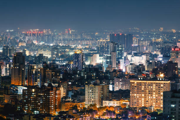 現代城市夜景 - taiwan 個照片及圖片檔