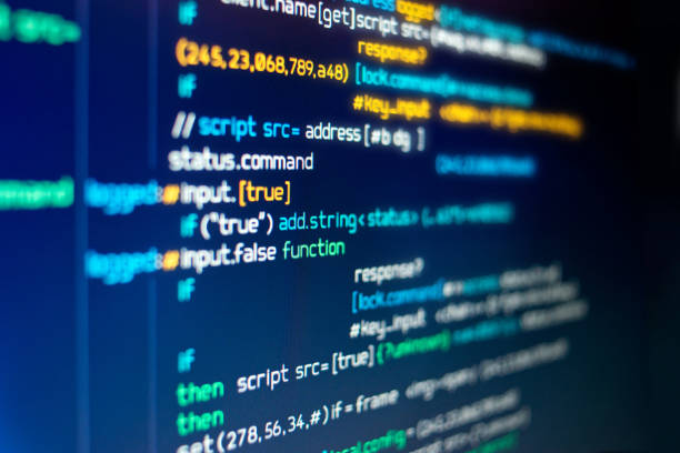 Modern Computer programming Code stock photo