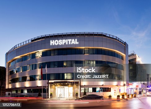 istock Modern Hospital Building 1312706413