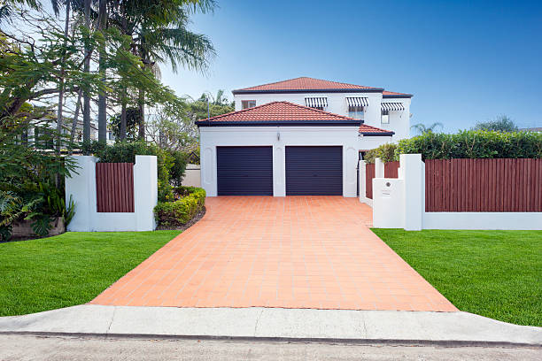 Modern house front stock photo