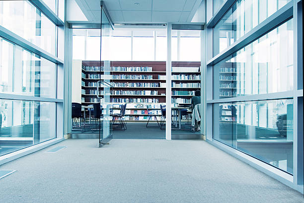 Modern library stock photo