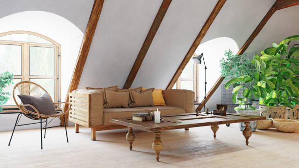 modern living interior. stock photo