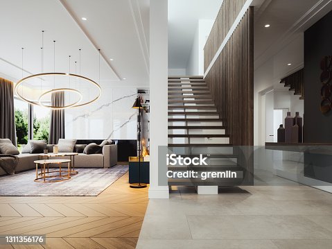 istock Modern luxury home interior 1311356176