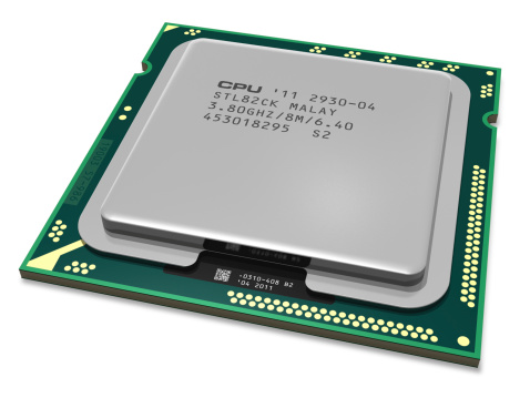 Modern Multicore Cpu On A White Background Stock Photo Modern Multicore Cpu On A White Background Stock Photo