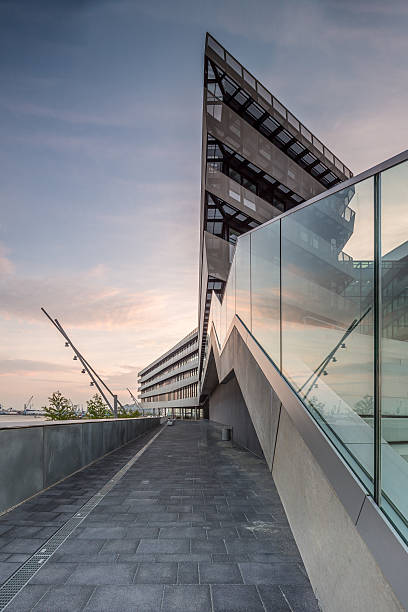 Modern Office Architecture, Hamburg HafenCity University stock photo