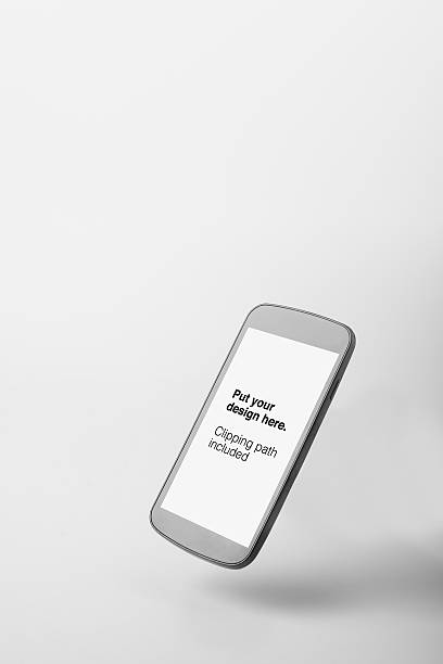 Modern smartphone with blank screen stock photo