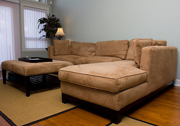 Modern Suede Sofa stock photo