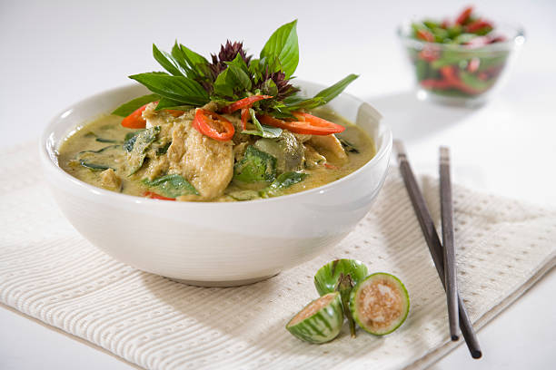 Modern Thai Green Curry stock photo