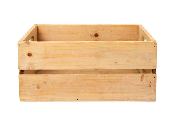 Modern wooden box with clipping path. Modern wooden box with clipping path. These crates are very handy to store all kinds of things. crate stock pictures, royalty-free photos & images