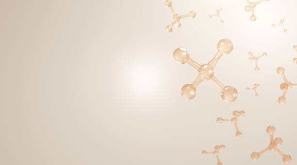 molecule on soft background stock photo