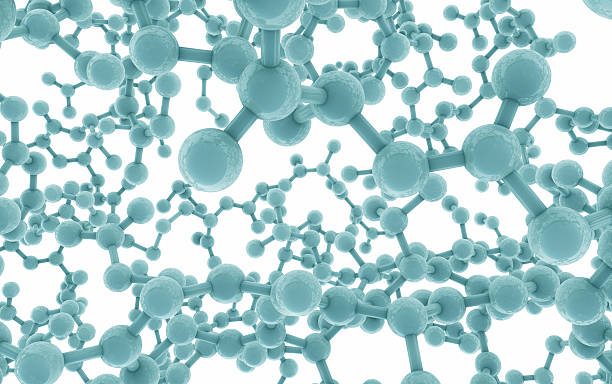 Molecule Ball and stick 3D render from the inside of a protein molecule.  amino acid stock pictures, royalty-free photos & images