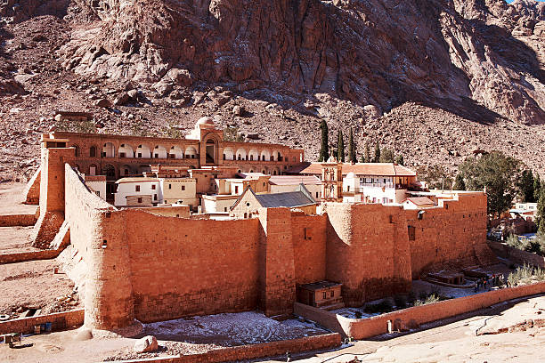 monastery  of saint catherine egypt monastery  of saint catherine egypt coptic christianity stock pictures, royalty-free photos & images