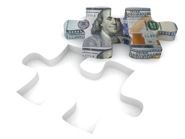 Money finance solution business strategy puzzle stock photo