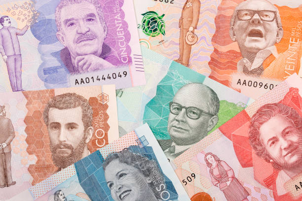 Money from Colombia, a background stock photo