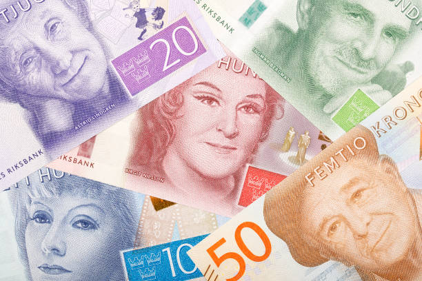 Money from Sweden, a background stock photo