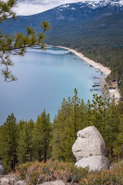 Monkey Rock at Lake Tahoe stock photo