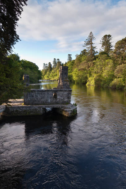 Monk's Fishing House, Cong, County Mayo, Ireland A 13th Century ruin on the Cong River.  The Mon's Fishing House, part of Cong Abbey, County Mayo, Ireland michael stephen wills cong stock pictures, royalty-free photos & images