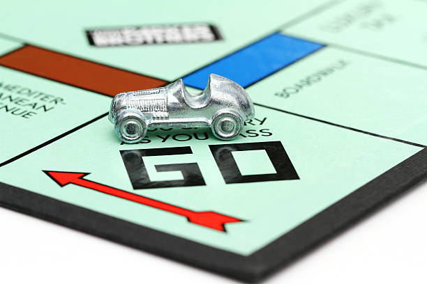 Monopoly game Go square stock photo