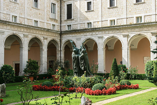 abbazia di montecassino, italia. - frosinone foto e immagini stock