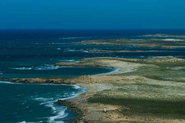 Montebello Islands viewed from the air. Where nuclear testing was once done. Its now a beautiful sanctury off the coast of north west australia stock photo