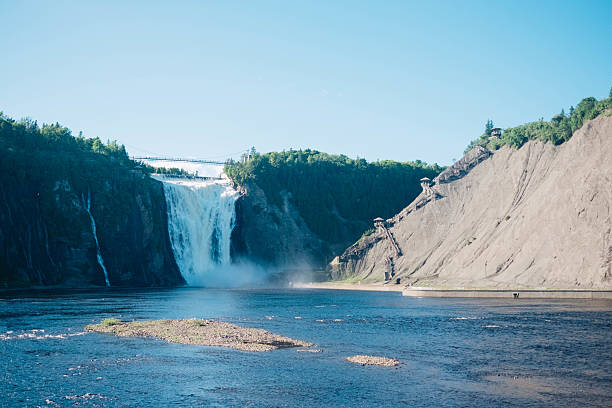 Montmorency Falls Quebec stock photo