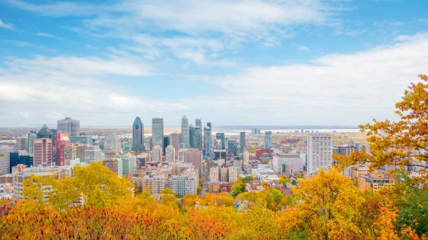 Montreal during autumn season, Qc, Canada stock photo
