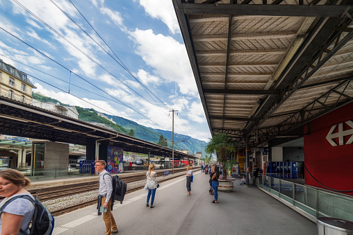 Montreux Railway station in Switzerland