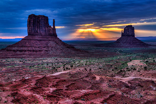 Monument Valley sunrise stock photo