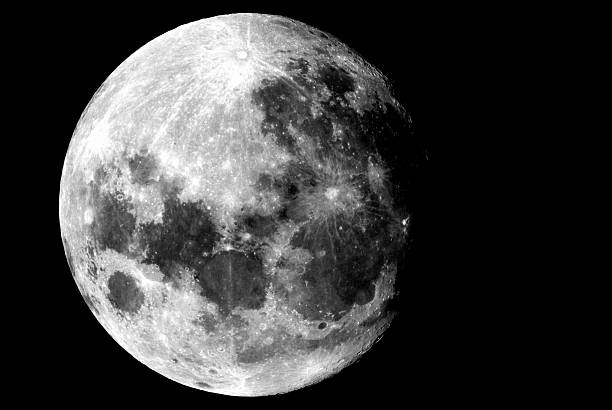 lua - moon b&w imagens e fotografias de stock