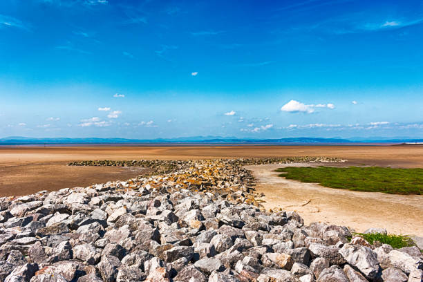 Morecambe Coast A view from Morecambe Bay coast, Lancashire, England. HDR. Lancaster, Lancashire stock pictures, royalty-free photos & images