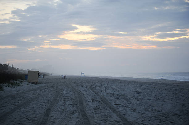 Morning Beach Scene stock photo
