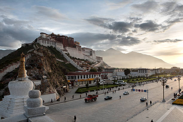 Morning of Lhasa stock photo