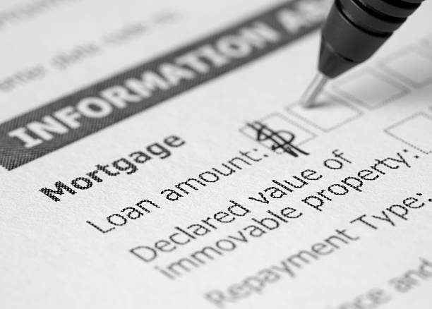 Mortgage application Mortgage application form mortgages and loans stock pictures, royalty-free photos & images