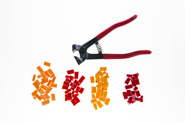 Mosaic pliers and cutter stock photo
