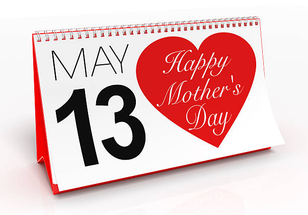 Best Day Mothers Day Calendar Heart Shape Stock Photos Pictures