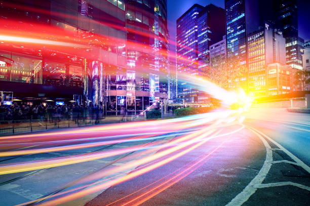 motion snelheid city - fast business stockfoto's en -beelden
