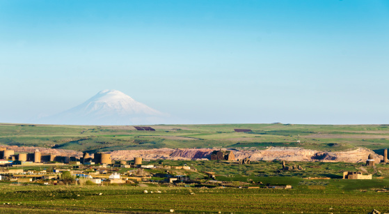 Mount Ararat With Ani Ruins Stock Photo - Download Image Now - iStock