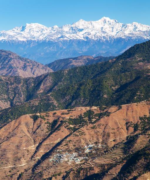 Mount Bandarpunch India himalaya mountain stock photo