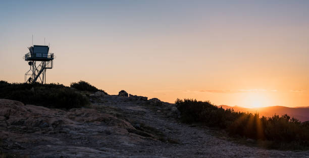 Photo of Mount Coree Fire Tower at Sunset (Canberra, Australia)