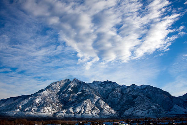 Mount Olympus Mount Olympus, taken from the Salt Lake Valley. One of the most recognizable peak from the city. mount olympus stock pictures, royalty-free photos & images