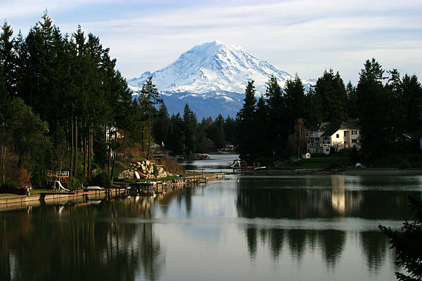 Mount Rainier stock photo