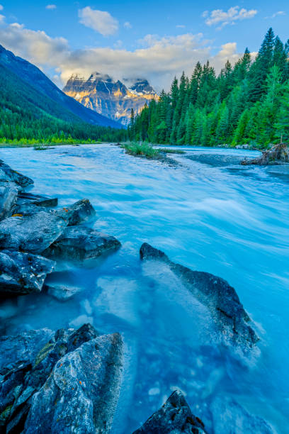 Mount Robson Provincial Park in British Columbia, Canada stock photo