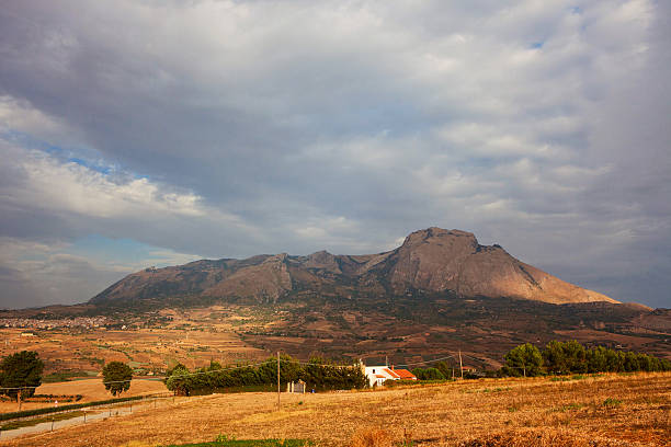 Mount San Calogero in Sicily stock photo