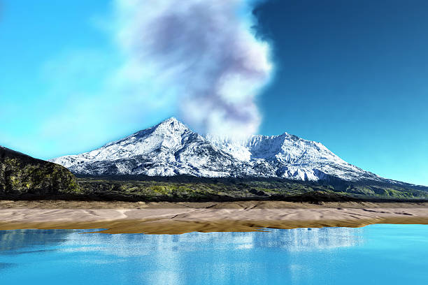 Mount St. Helens Volcano stock photo