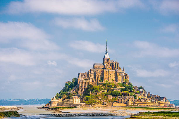 Mount St. Michel The famous landmark of Bretagne manche stock pictures, royalty-free photos & images