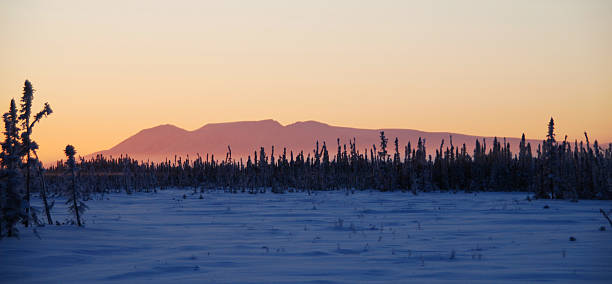 Mount Susitna in the Sunset stock photo