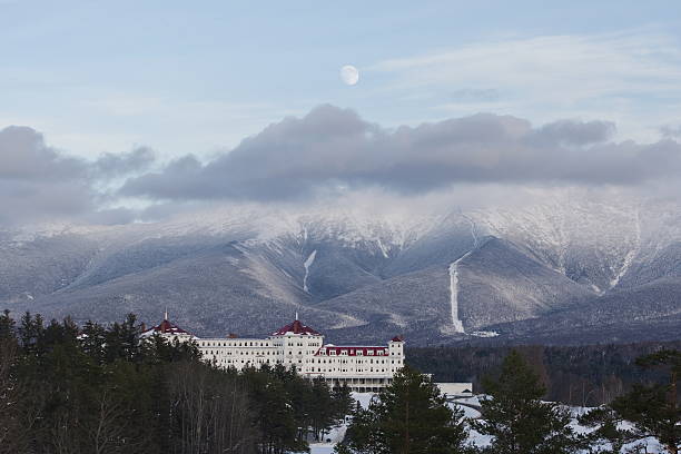 Mount Washington Hotel in Winter stock photo