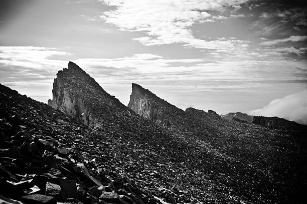 Mount Whitney Teeth (Black & White) stock photo