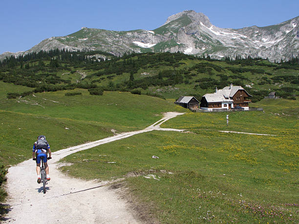 Mountain biking - Sonnschien Austria stock photo
