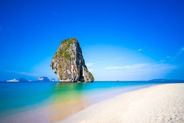 Mountain in sea of Thailand stock photo